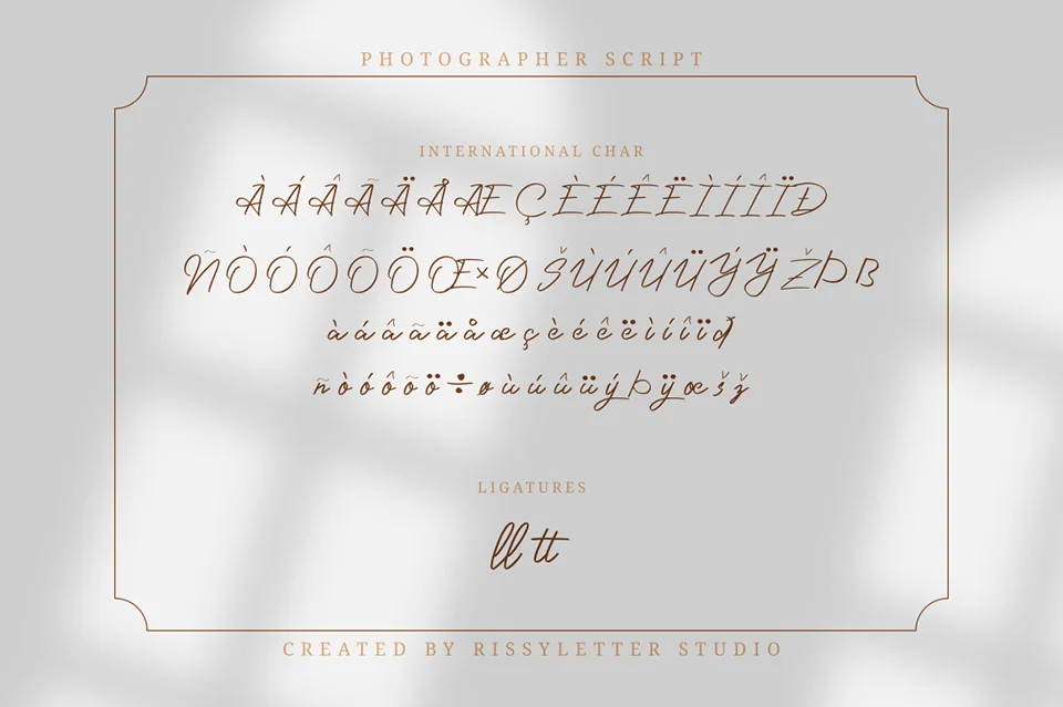 Photographer Script Font