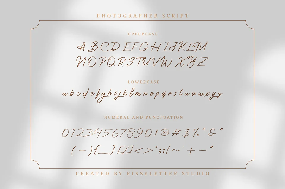 Photographer Script Font