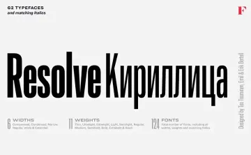 Resolve Sans Font Family