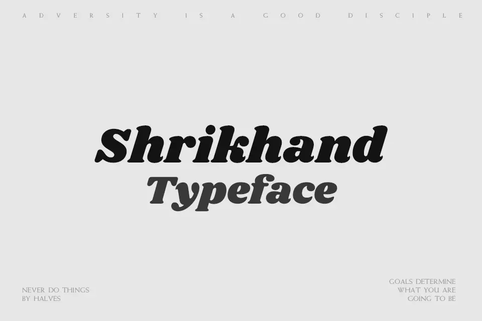 Shrikhand Font