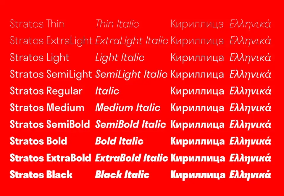 Stratos Font Family