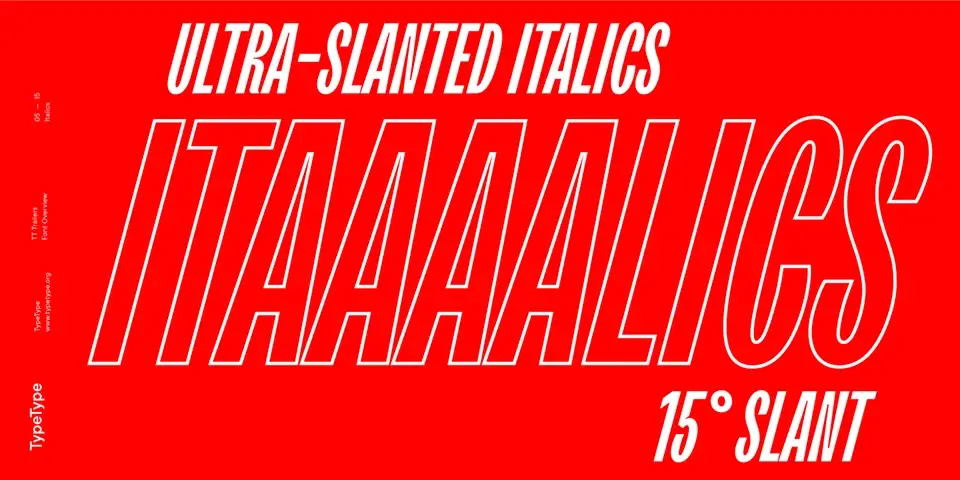 TT Trailers Font Family