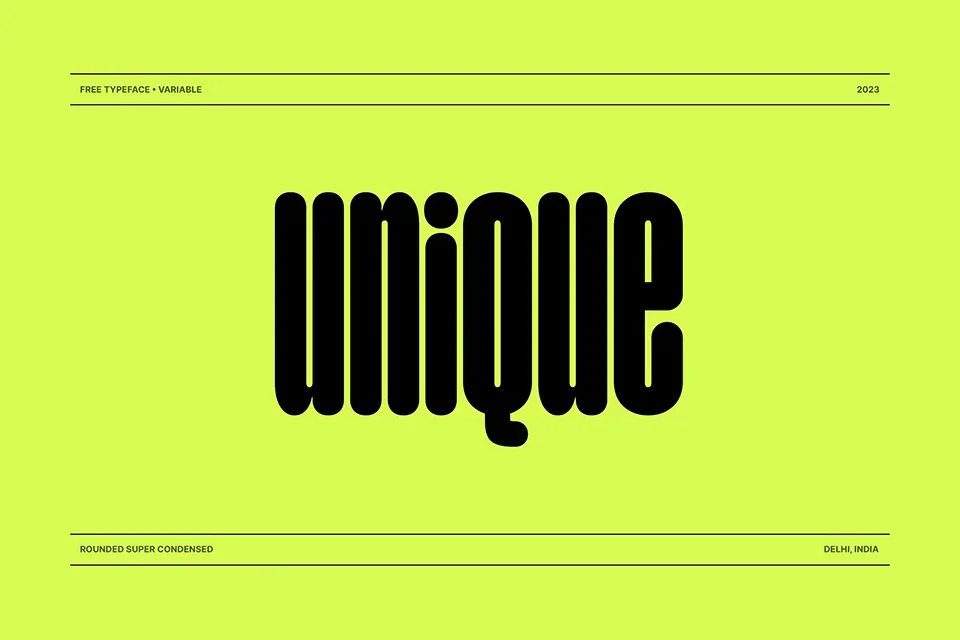 Unique Font Family