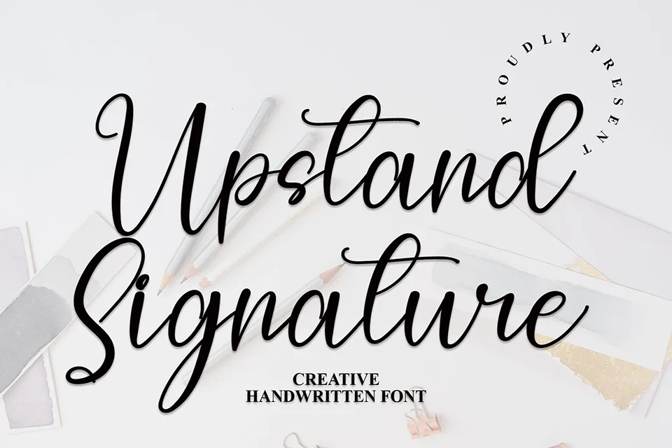 Upstand Signature Font