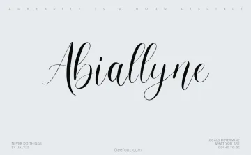 Abiallyne Font