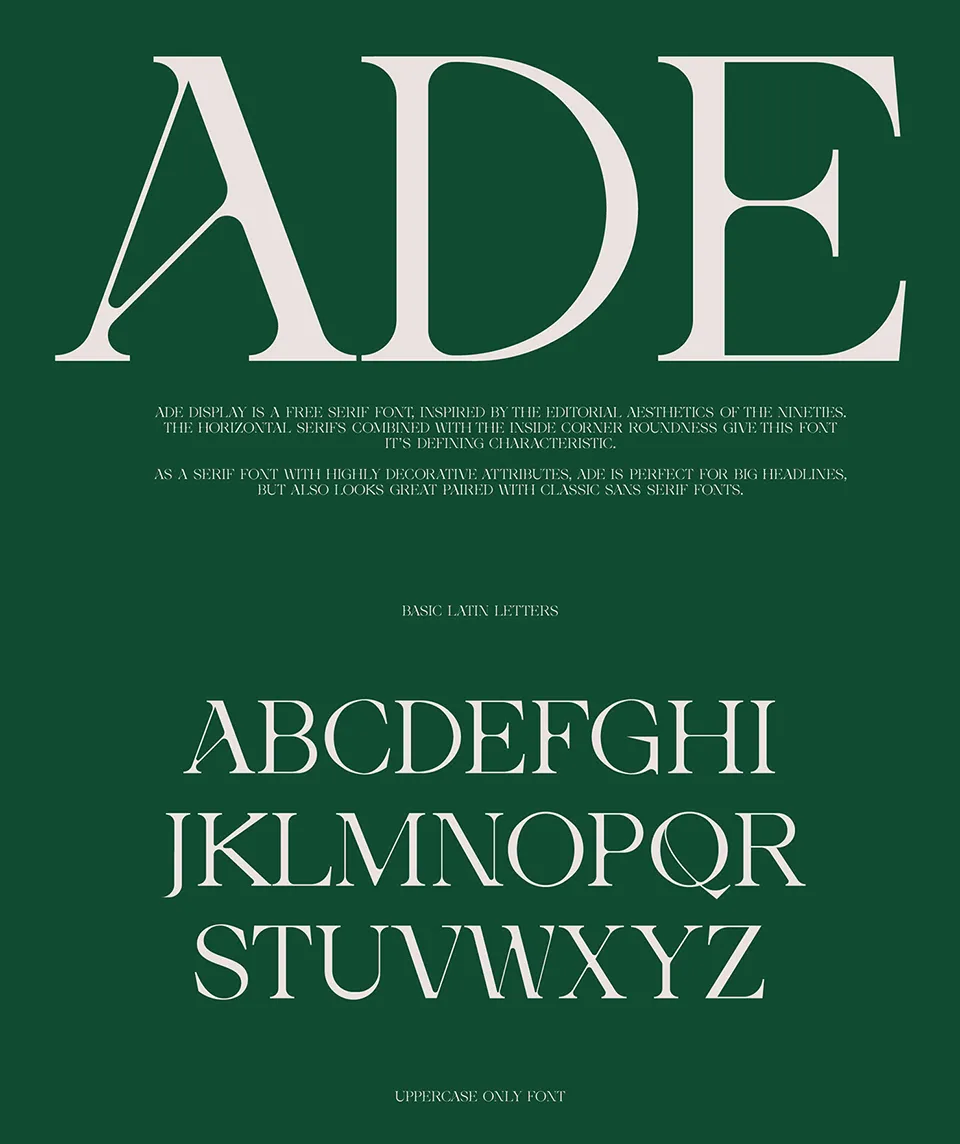 ade display typeface download
