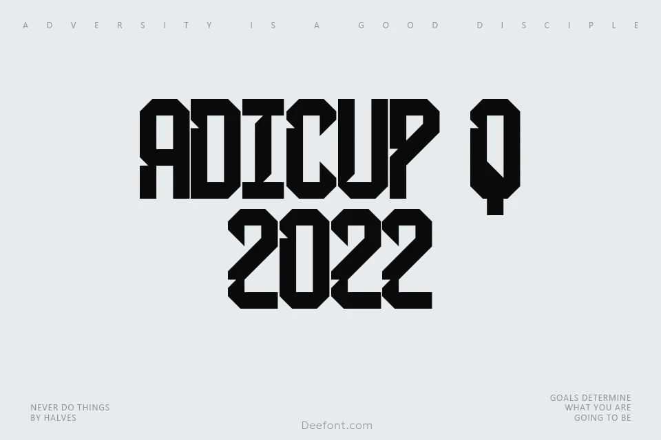 AdiCup Q 2022 Font