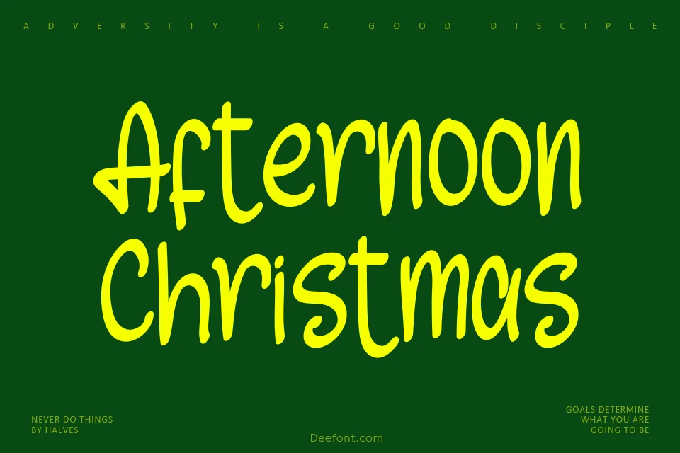 Afternoon Christmas Font