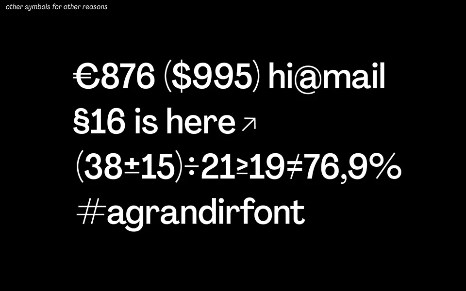 Agrandir Font Family