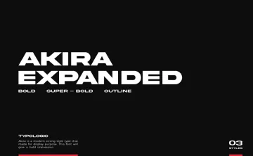 Akira Expanded Font