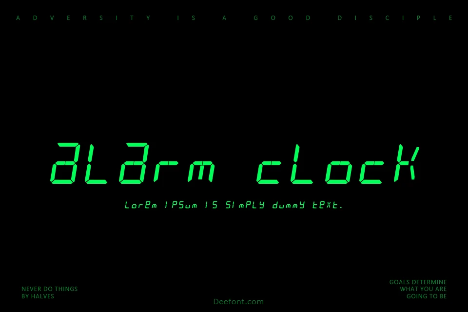 Alarm Clock Font