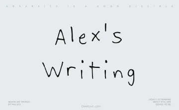 Alex’s Writing Font