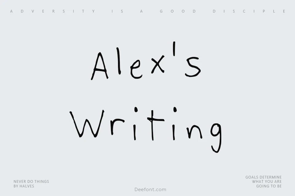 Alex's Writing Font