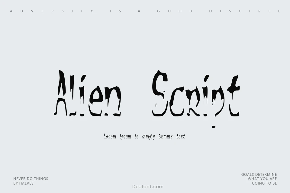 Alien Script Font