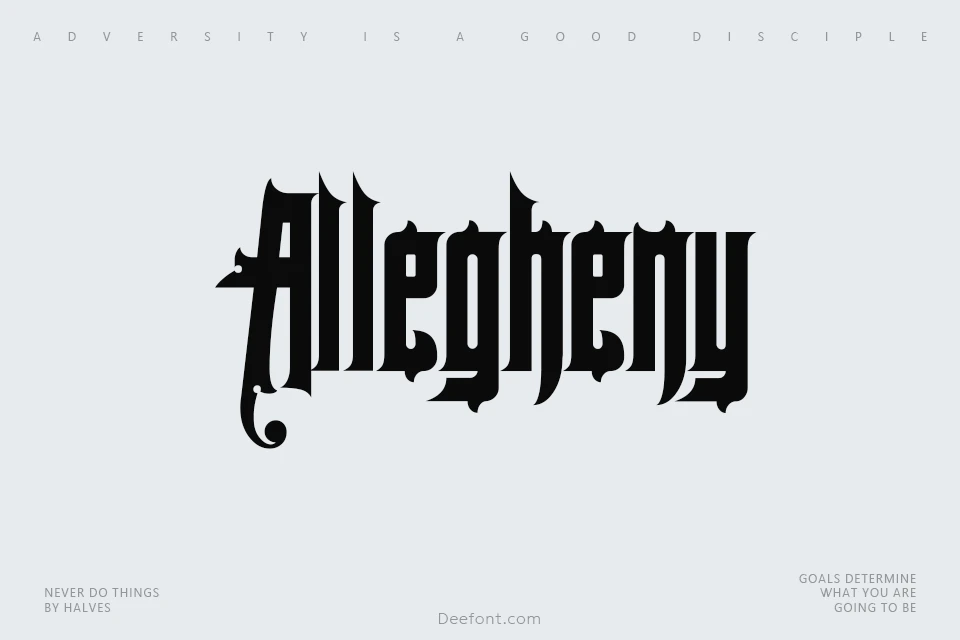 Allegheny PA Font