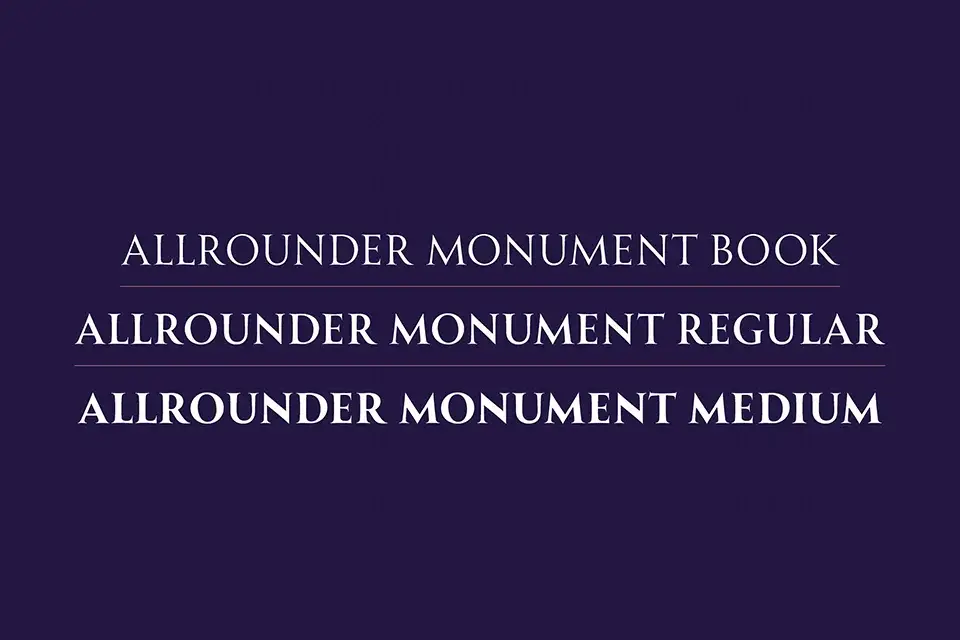 Allrounder Monument Font Family