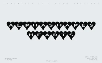 AlphaShapes Hearts Font