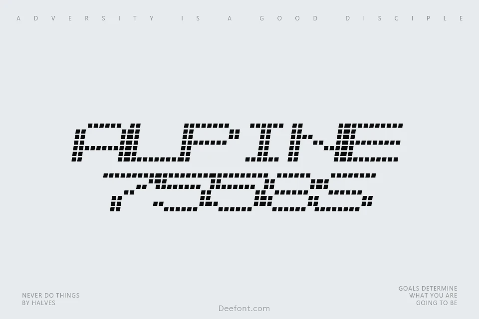 Alpine 7558S Font