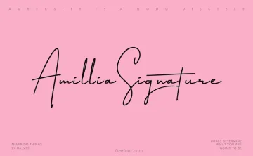 Amillia Signature Font