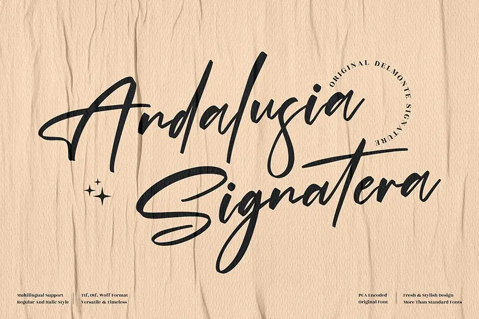 Andalusia Signature Font