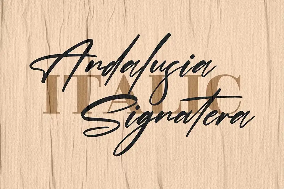 Andalusia Signature typeface download