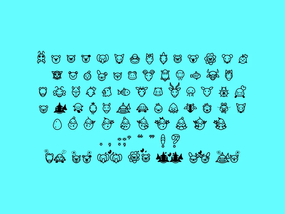 Animal Cute Icon Font