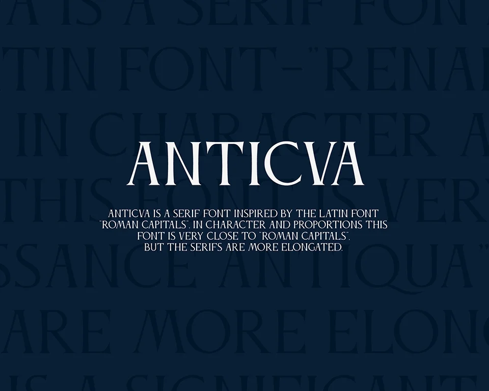 Anticva Cyrillic typeface download