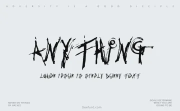 Anything you want Font