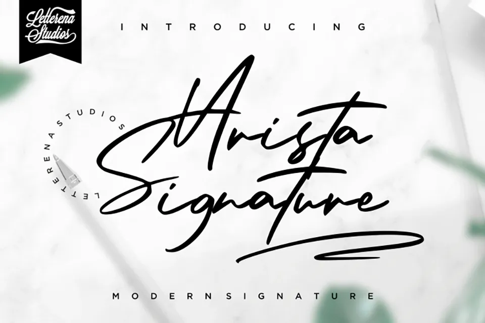 Arista Signature Font