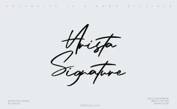 Arista Signature Font