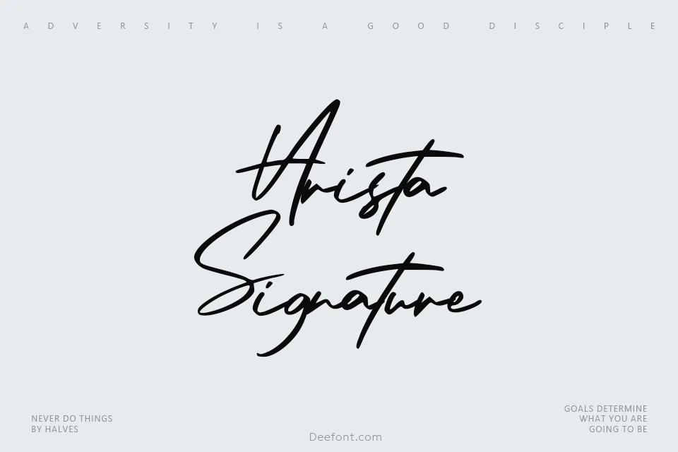 Arista Signature Font