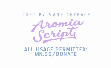 Aromia Script Font