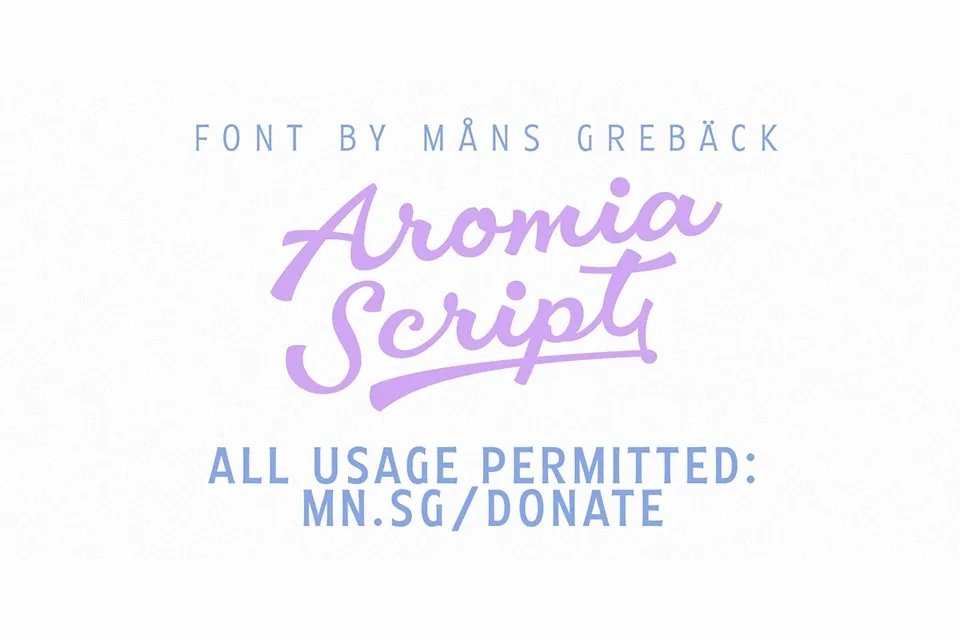 Aromia Script Font