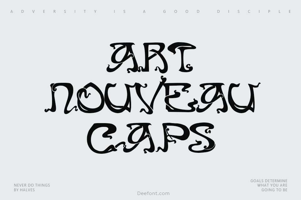 Art Nouveau Caps Font