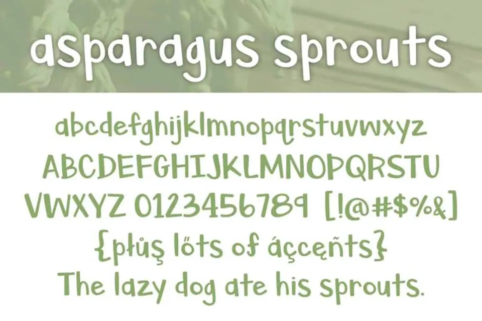 Asparagus Sprouts Font