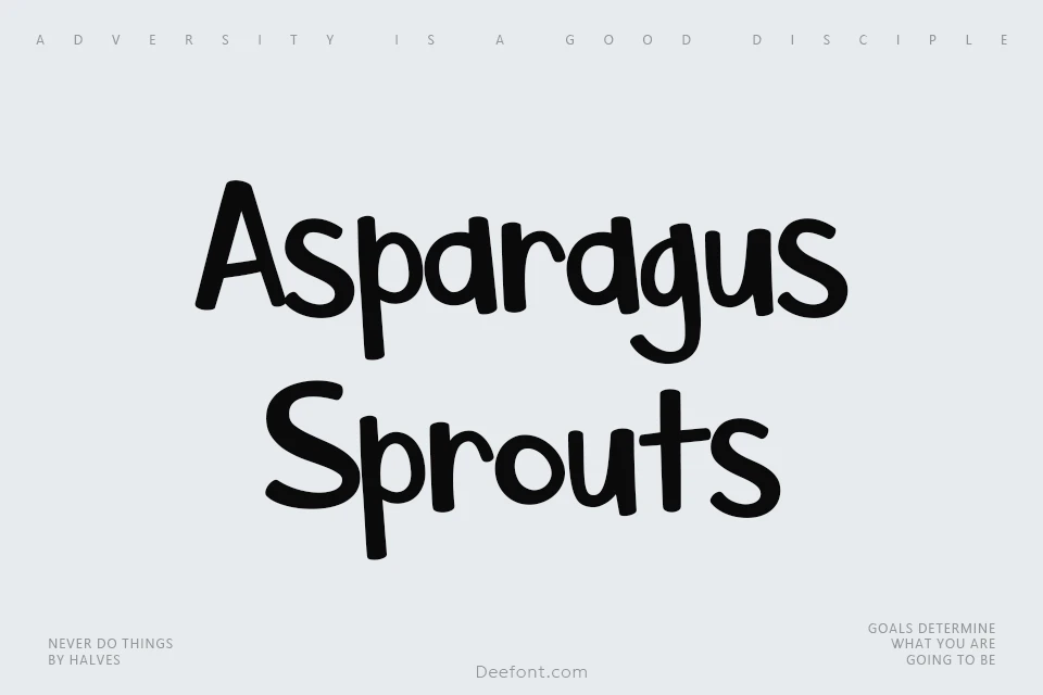 Asparagus Sprouts Font