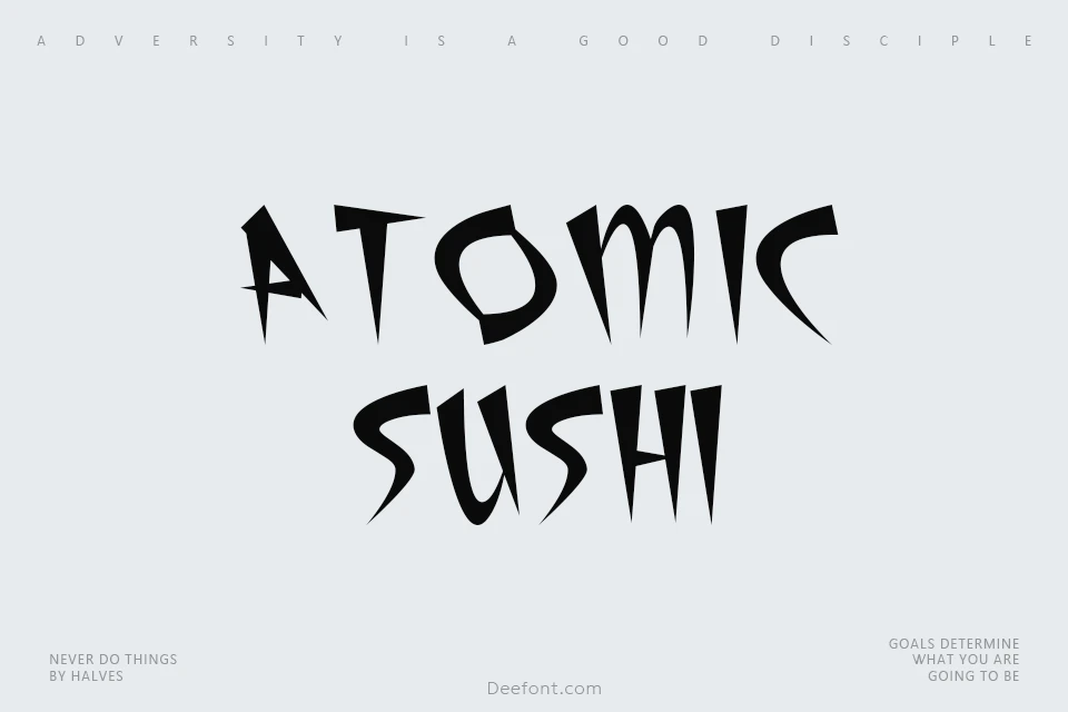 Atomic Sushi Font