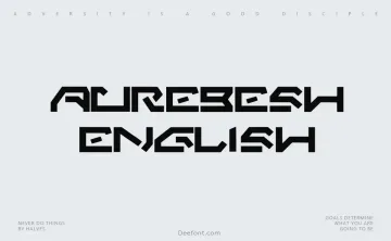 Aurebesh English Font