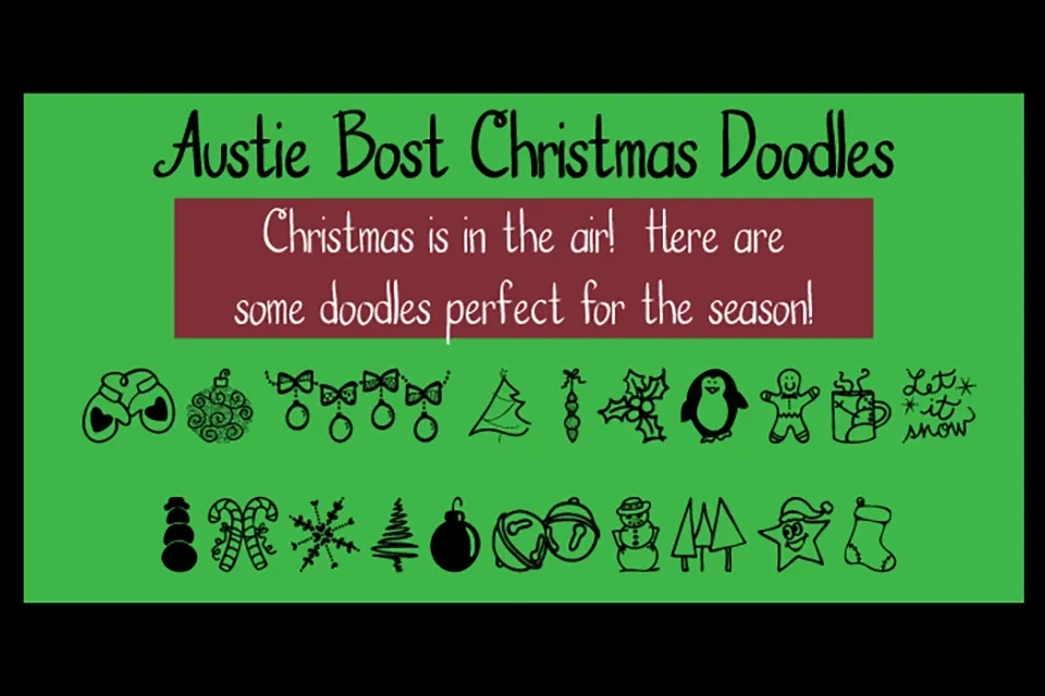 Austie Bost Christmas Doodles Font