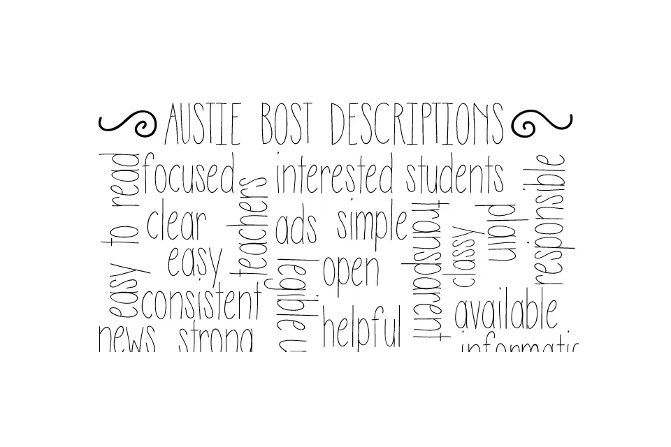 Austie Bost Descriptions Font