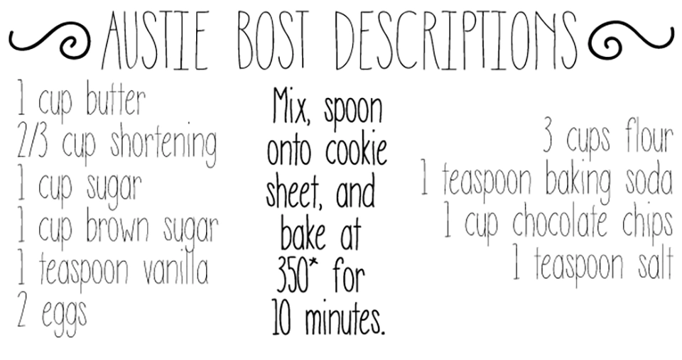 Austie Bost Descriptions Font
