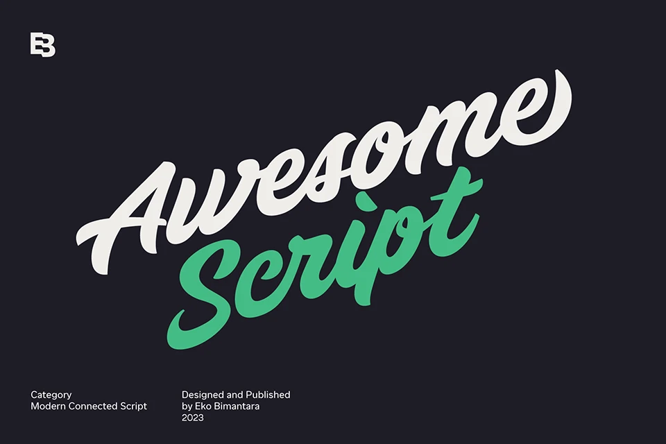 awesome script typeface download