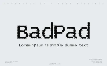 BadPad Distressed Font