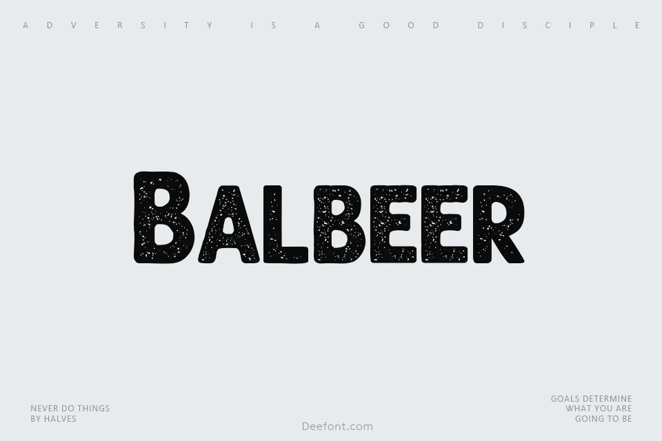 Balbeer Font