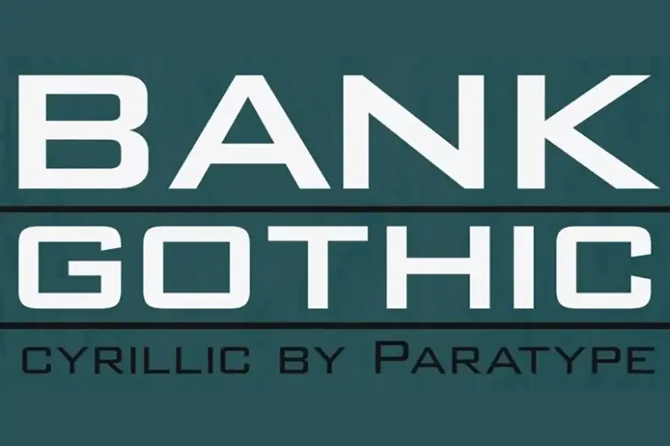 Bank Gothic Font