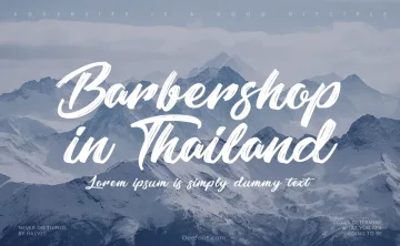 Barbershop in Thailand Font