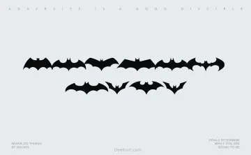 Batman Logo Evolution TFB Font