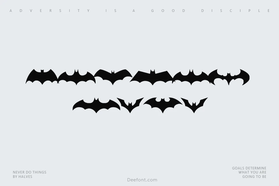 Batman Logo Evolution TFB Font