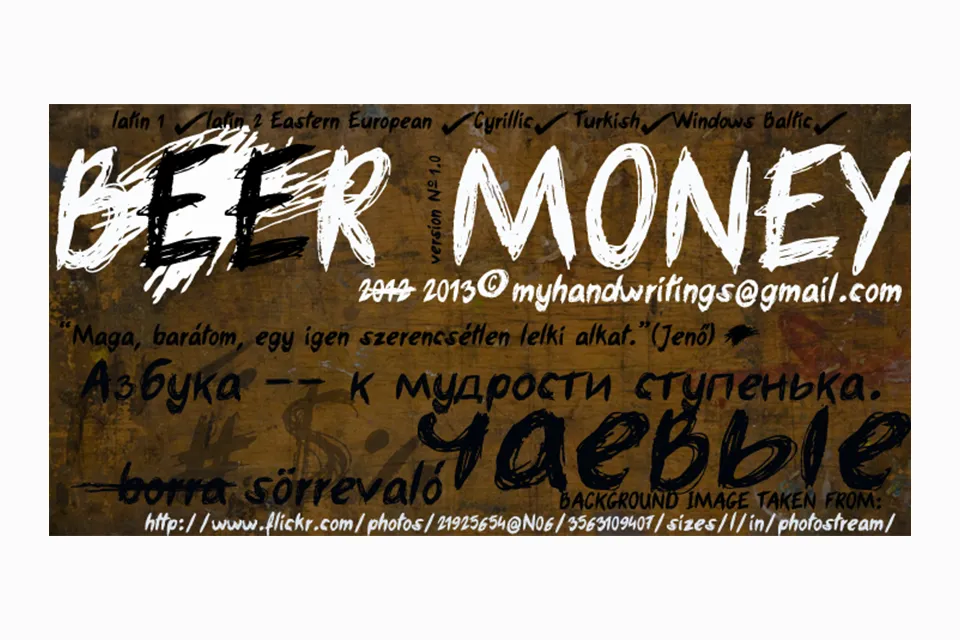 Beer Money Font