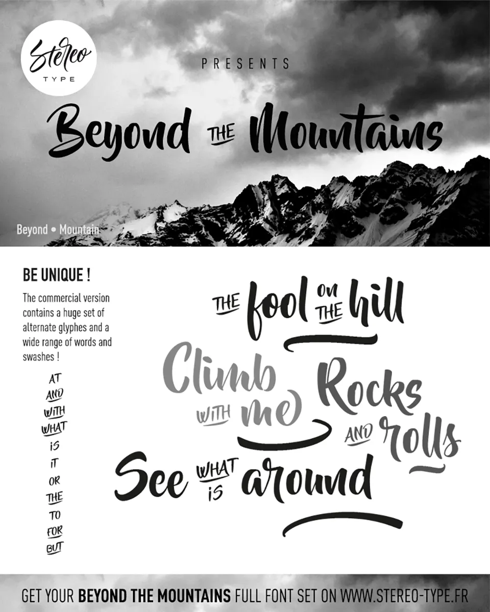 Beyond The Mountains Font